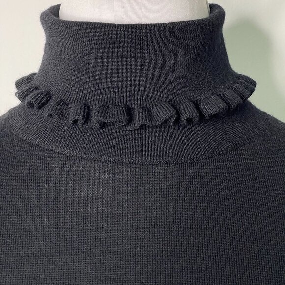 NWT Kate Spade Women's Black Bekki Turtleneck 100% Wool Sweater Size Large - Picture 10 of 11